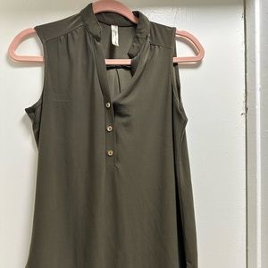 Olive green dress shit small